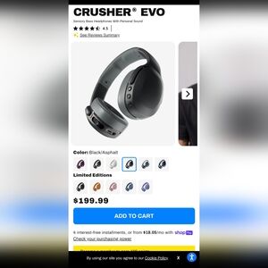 Crusher ANC2 Skullcandy noise cancelling headphones